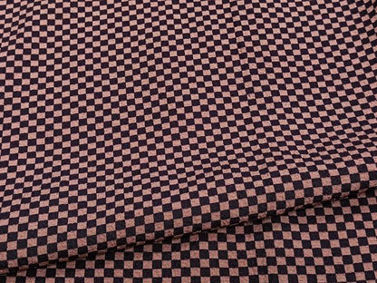 平和屋着物▽上質な小紋 単衣 市松文様 正絹 逸品 CAAT6551xi