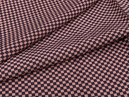 平和屋着物▽上質な小紋 単衣 市松文様 正絹 逸品 CAAT6551xi