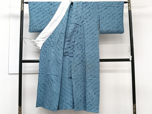 平和屋着物▽上質な小紋 単衣 杢目絞り 正絹 逸品 CAAT6552xi
