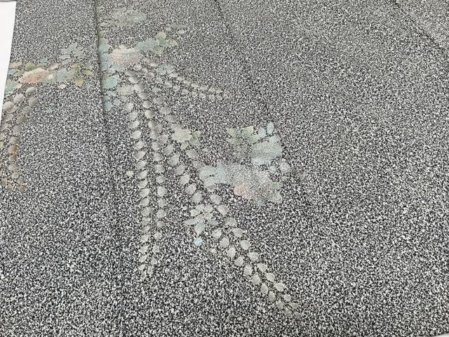 平和屋着物▽訪問着 単衣 辻が花 たたき染め 黒地 金銀彩 正絹 逸品 CAAT6555xi