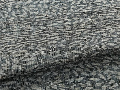 平和屋着物▽上質な紬 単衣 葉尽くし 正絹 逸品 CAAT6557xi