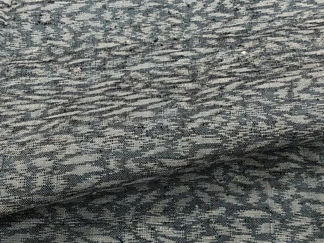 平和屋着物▽上質な紬 単衣 葉尽くし 正絹 逸品 CAAT6557xi