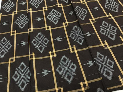 平和屋着物▽綿琉球 単衣 花鳥文 綿 逸品 CAAT6559xi