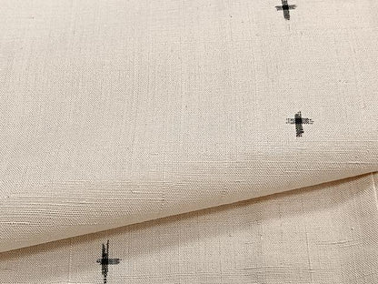 平和屋着物▽琉球紬 単衣 十字絣 反端付き 正絹 逸品 CAAT6561xi
