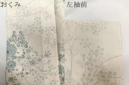 平和屋着物▽上質な小紋 単衣 草花文 正絹 逸品 CAAT6562xi