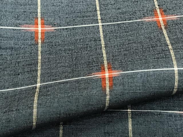 平和屋着物▽上質な紬 単衣 格子柄 正絹 逸品 CAAT6568xi
