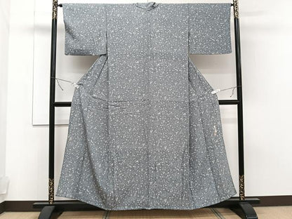 平和屋着物▽上質な小紋　単衣　作家物　鳳凰花蝶文　正絹　逸品　CAAT6570xi