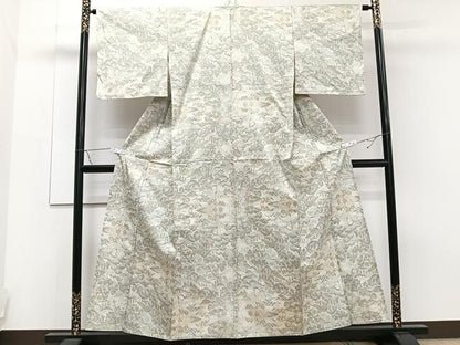 平和屋着物▽本場大島紬 単衣 9マルキ 風景文 正絹 逸品 CAAT6573xi