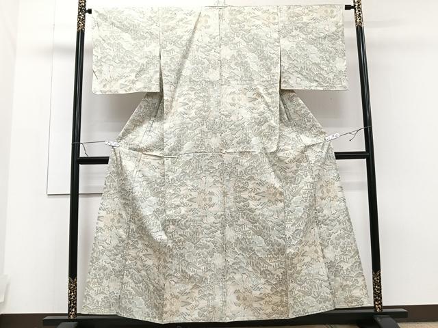 平和屋着物▽本場大島紬 単衣 9マルキ 風景文 正絹 逸品 CAAT6573xi