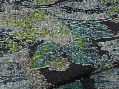 平和屋着物▽上質な紬 単衣 花唐草文 正絹 逸品 CAAT6575xi