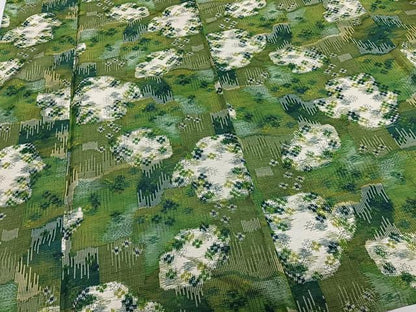 平和屋着物▽上質な紬 単衣 草花文 正絹 逸品 CAAT6577xi