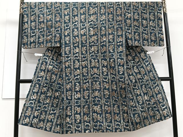 平和屋着物∴夏物　男性　浴衣　間道　綿　逸品　CAAT6578xi
