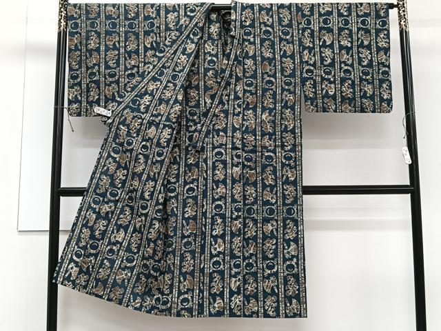 平和屋着物∴夏物　男性　浴衣　間道　綿　逸品　CAAT6578xi