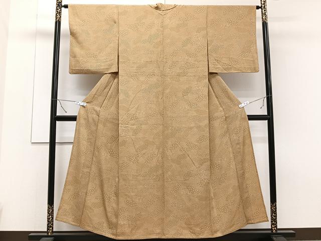 平和屋着物▽上質な小紋 単衣 地紙草花文 正絹 逸品 CAAT6580xi