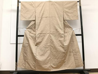 平和屋着物▽上質な紬 単衣 抽象文 正絹 逸品 CAAT6581xi