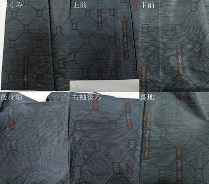 平和屋着物▽本場大島紬 単衣 蜀江文 正絹 逸品 未使用 CAAT6586xi