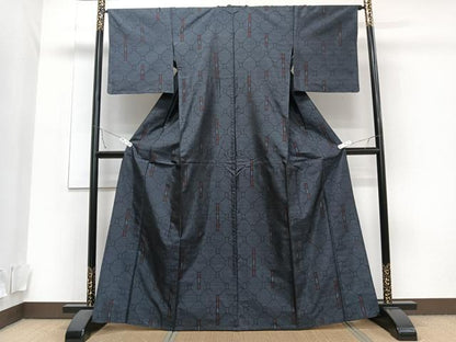 平和屋着物▽本場大島紬 単衣 蜀江文 正絹 逸品 未使用 CAAT6586xi