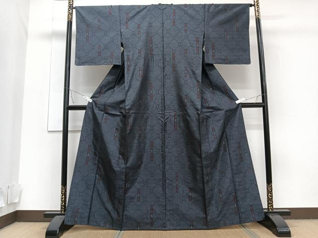 平和屋着物▽本場大島紬 単衣 蜀江文 正絹 逸品 未使用 CAAT6586xi