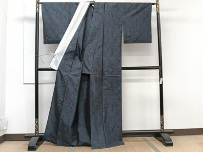 平和屋着物▽本場大島紬 単衣 蜀江文 正絹 逸品 未使用 CAAT6586xi