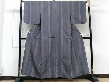 平和屋着物▽上質な小紋　単衣　間道　正絹　逸品　CAAT6587xi