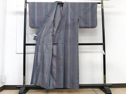 平和屋着物▽上質な小紋　単衣　間道　正絹　逸品　CAAT6587xi