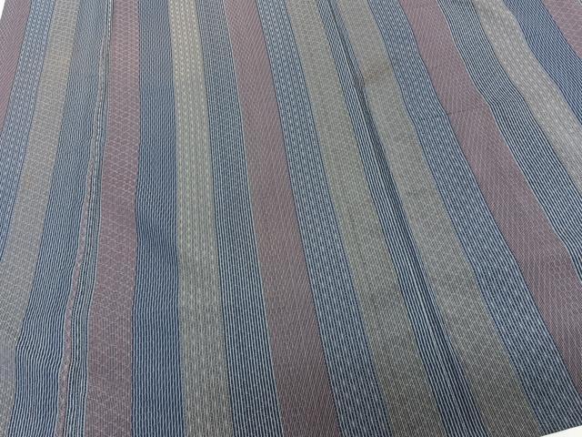 平和屋着物▽上質な小紋　単衣　間道　正絹　逸品　CAAT6587xi