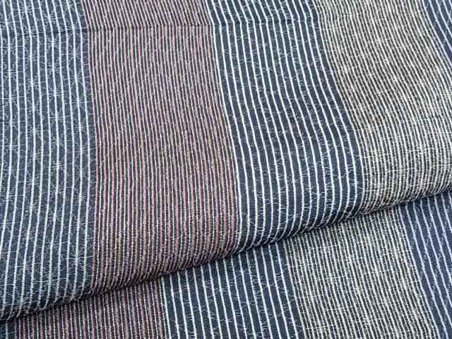 平和屋着物▽上質な小紋　単衣　間道　正絹　逸品　CAAT6587xi