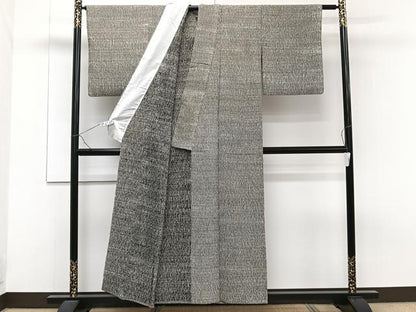 平和屋着物▽上質な小紋　単衣　抽象文　正絹　逸品　CAAT6590xi