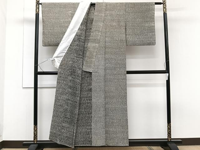 平和屋着物▽上質な小紋　単衣　抽象文　正絹　逸品　CAAT6590xi