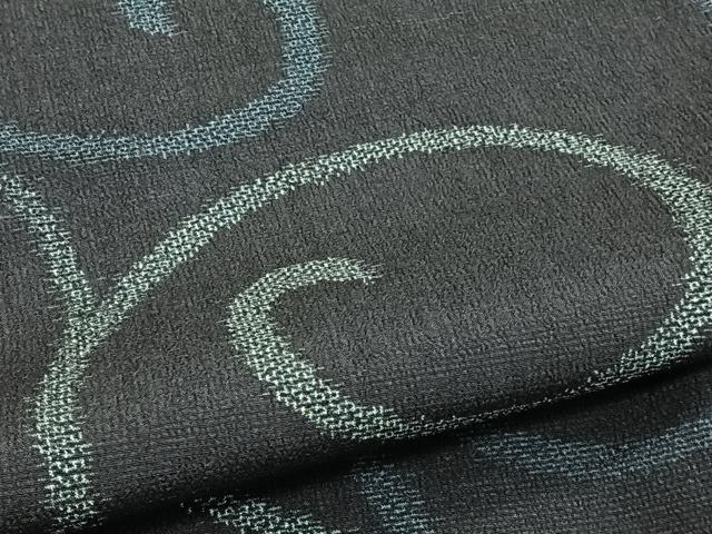 平和屋着物▽本塩沢 単衣 唐草文 正絹 逸品 CAAT6594xi