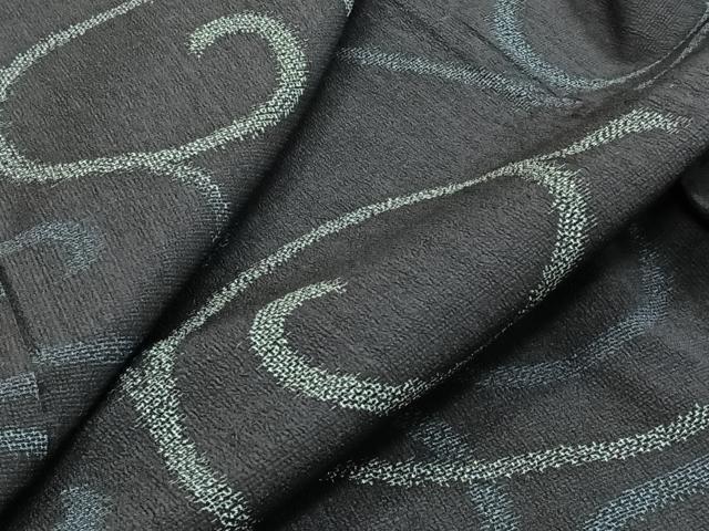 平和屋着物▽本塩沢 単衣 唐草文 正絹 逸品 CAAT6594xi