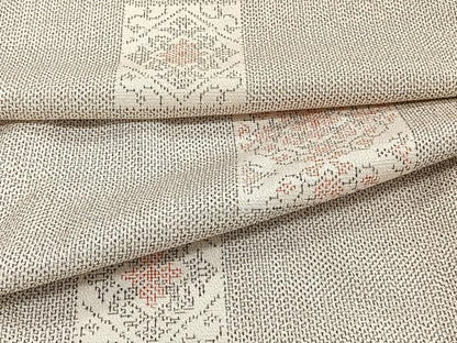 平和屋着物▽本塩沢 単衣 正倉院花文 正絹 逸品 CAAT6595xi