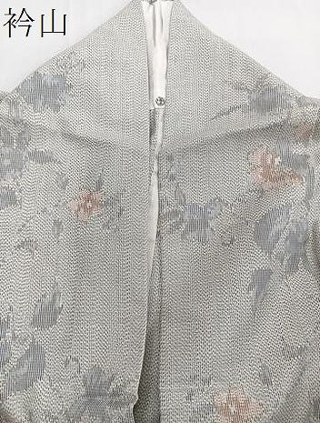 平和屋着物▽上質な紬 単衣 枝花文 正絹 逸品 CAAT6596xi