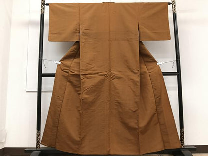 平和屋着物▽上質な紬 単衣 幾何学文 正絹 逸品 CAAT6603xi