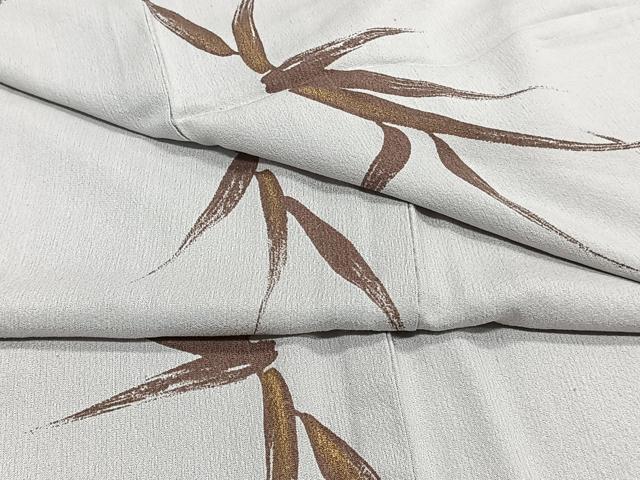 平和屋着物▽上質な小紋 単衣 笹文 金彩 正絹 逸品 CAAT6605xi