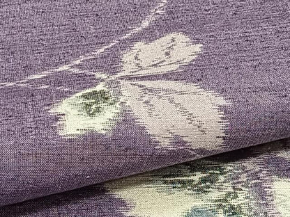 平和屋着物▽上質な紬 単衣 枝葉文 正絹 逸品 CAAT6606xi