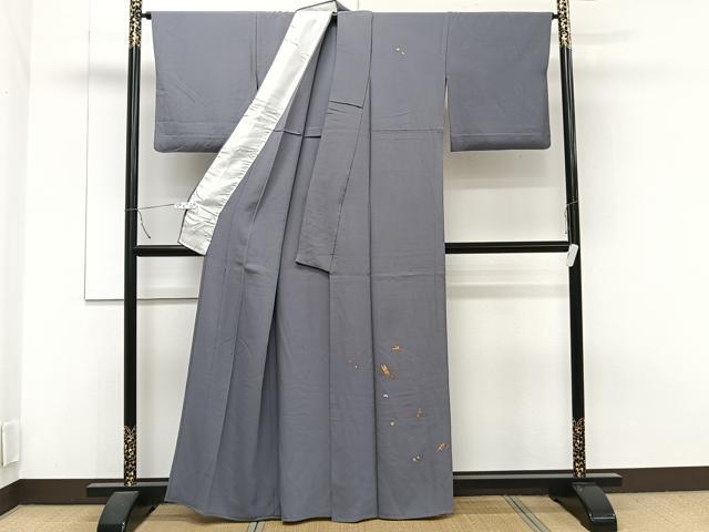 平和屋着物▽訪問着 単衣 総刺繍 駒刺繍 草花楽器文 金糸 正絹 逸品 CAAT6608xi