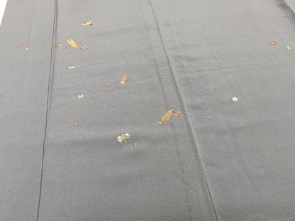 平和屋着物▽訪問着 単衣 総刺繍 駒刺繍 草花楽器文 金糸 正絹 逸品 CAAT6608xi
