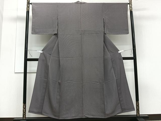 平和屋着物▽上質な小紋 単衣 縞 正絹 逸品 CAAT6612xi