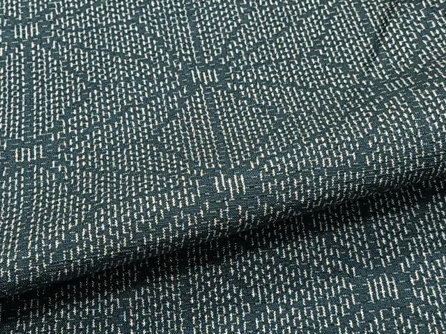 平和屋着物▽上質な紬 単衣 麻の葉文 正絹 逸品 CAAT6615xi