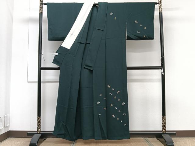 平和屋着物■訪問着　総刺繍　宝尽くし文　金糸　鬼しぼ縮緬　胴抜き仕立て　正絹　逸品　CABJ2977ev