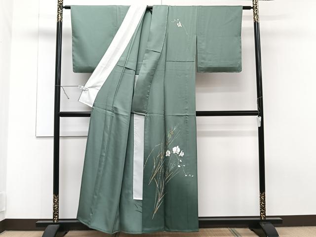 平和屋着物▽訪問着 単衣 草花文 金銀彩 正絹 逸品 CAAT6625xi