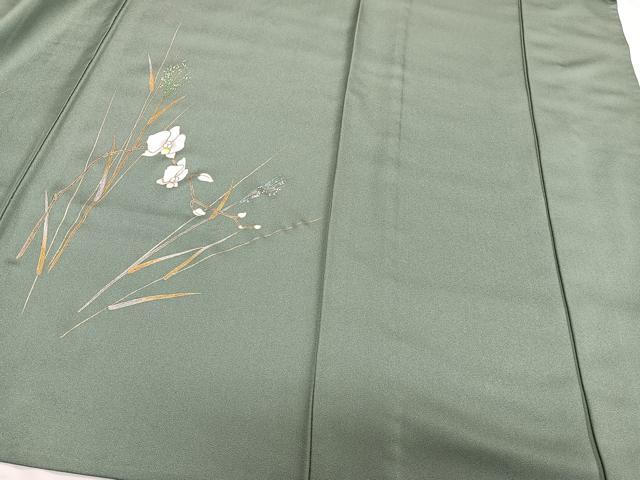 平和屋着物▽訪問着 単衣 草花文 金銀彩 正絹 逸品 CAAT6625xi