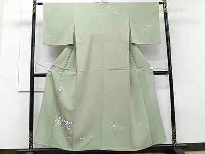 平和屋着物▽訪問着 単衣 友禅 童子 正絹 逸品 CAAT6629xi