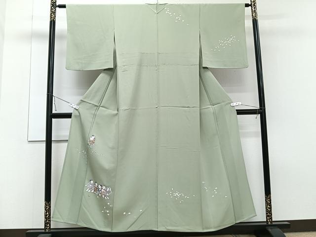 平和屋着物▽訪問着 単衣 友禅 童子 正絹 逸品 CAAT6629xi