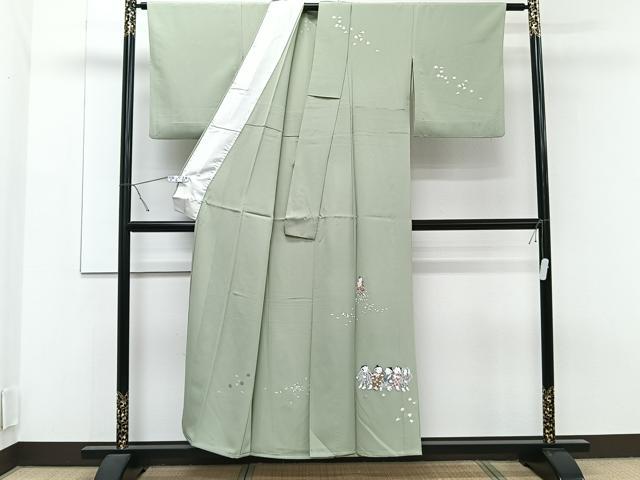 平和屋着物▽訪問着 単衣 友禅 童子 正絹 逸品 CAAT6629xi