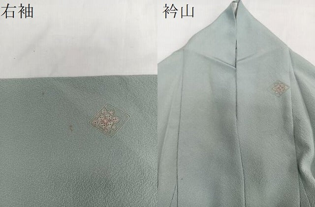 平和屋着物▽中国三大刺繍　スワトウ刺繍　訪問着　単衣　総刺繍　花菱文　やまと誂製　正絹　逸品　CAAT6631xi