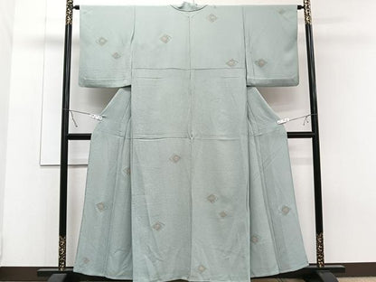 平和屋着物▽中国三大刺繍　スワトウ刺繍　訪問着　単衣　総刺繍　花菱文　やまと誂製　正絹　逸品　CAAT6631xi