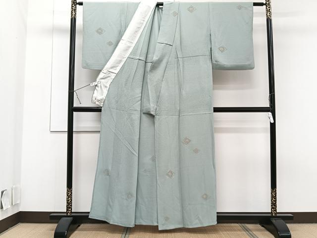平和屋着物▽中国三大刺繍　スワトウ刺繍　訪問着　単衣　総刺繍　花菱文　やまと誂製　正絹　逸品　CAAT6631xi