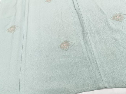 平和屋着物▽中国三大刺繍　スワトウ刺繍　訪問着　単衣　総刺繍　花菱文　やまと誂製　正絹　逸品　CAAT6631xi